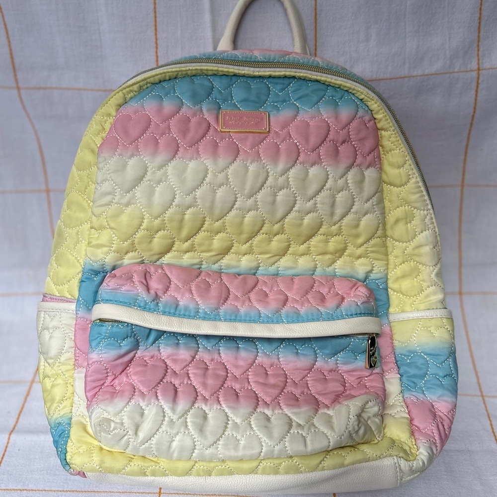 Betsey Johnson Retired Colorful Quilted Backpack Diaperbag